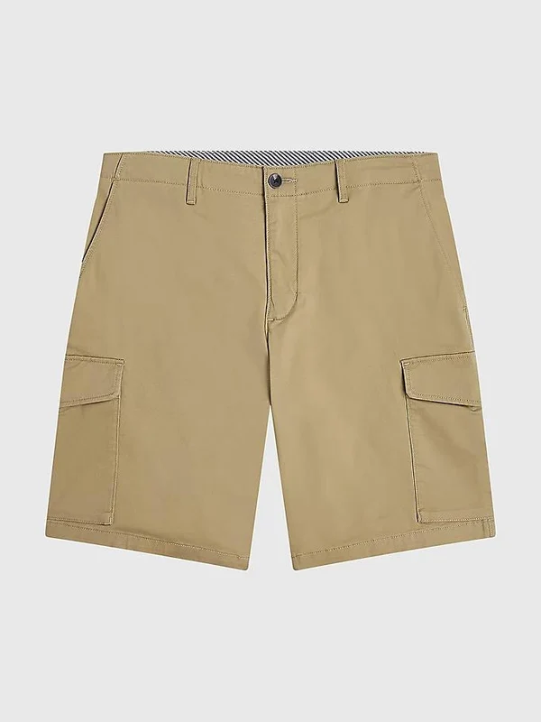 Tommy Hilfiger - Men's 1985 Essential Harlem Relaxed Cargo Shorts Khaki / 32