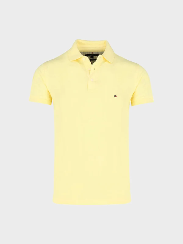 Tommy Hilfiger - Men's Slim Fit Polo T- Shirt Light Yellow / S