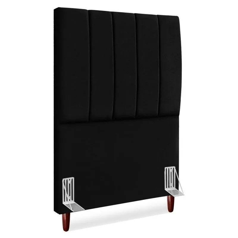 Cabeceira Solteiro 90 Cm Com Frame Carla Suede Preto Artte