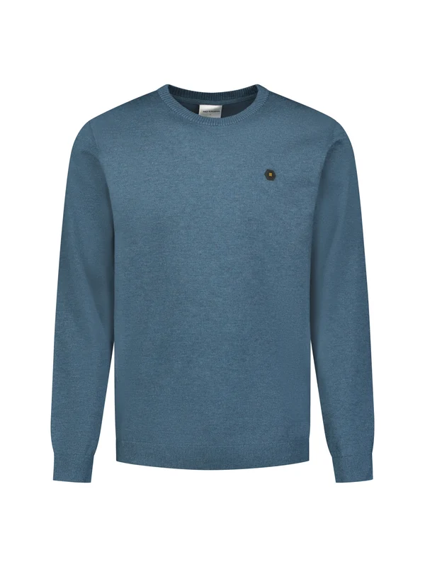 Pullover - Melange XL / Blau / Pullover & Strick