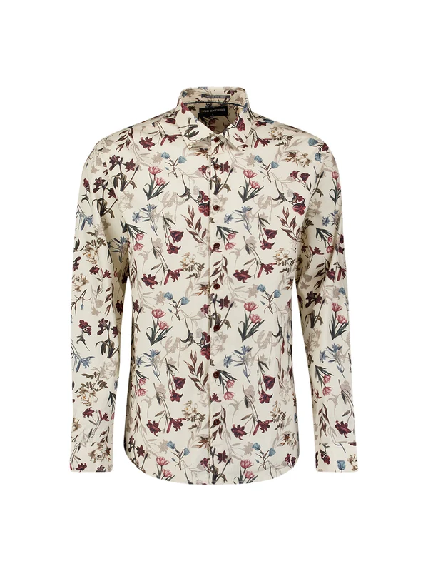 Langarmhemd - Stretch XXL / Beige / Hemden