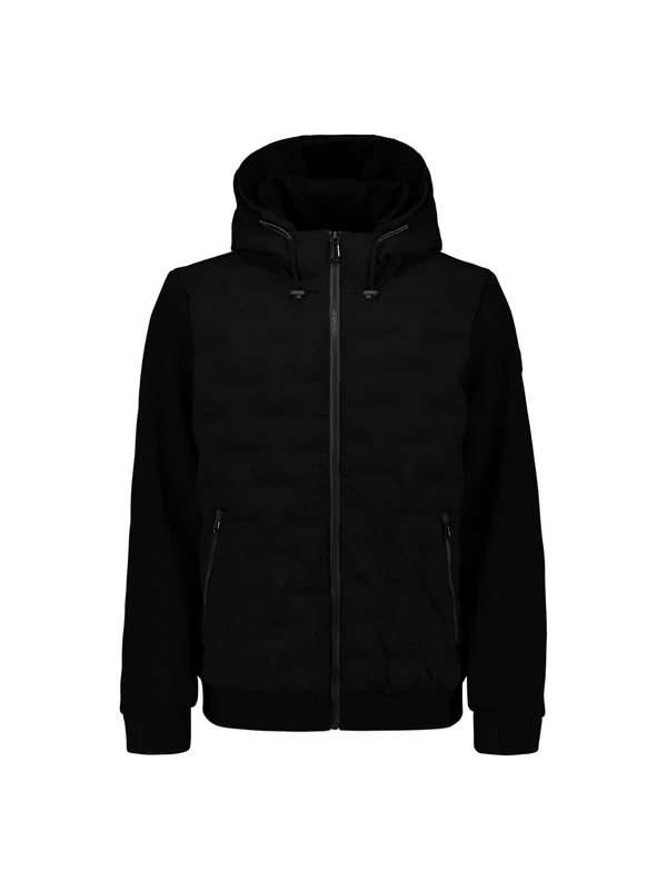 Jacke - Materialmix XXL / Schwarz / Jacken