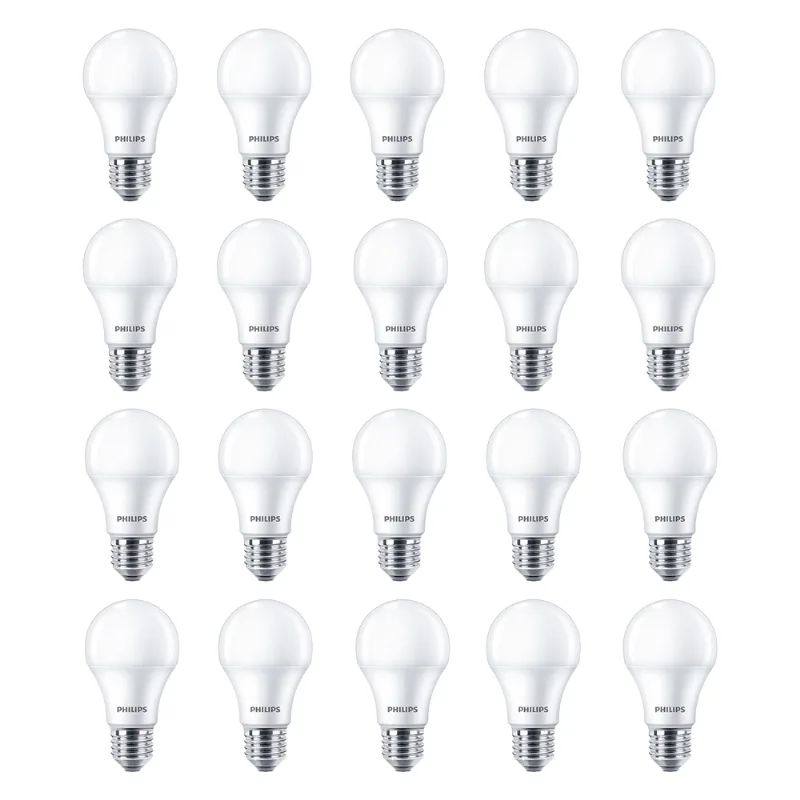 Pack x20 Lámparas Focos Philips 8w Luz Led Cálida
