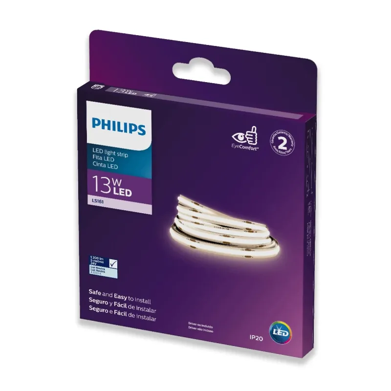 FITA LED COB 13W/m 5M 4000k 24V 1200 LUMENS/METRO x1 PHILIPS