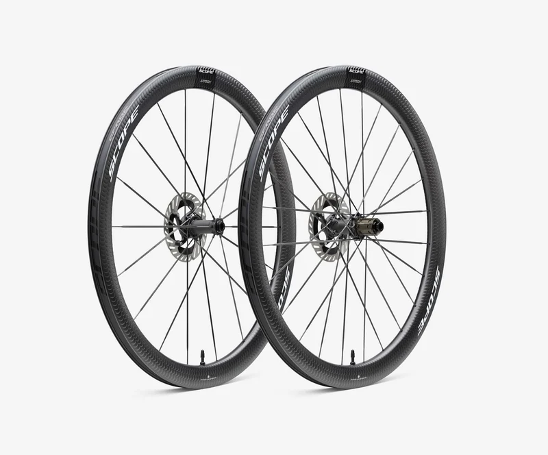 Coppia di Ruote SCOPE Artech 4.A All-Road Tubeless Ready (Centerlock) Nera Micro Spline