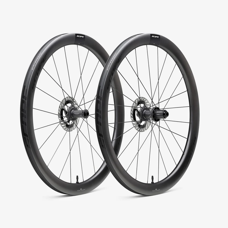 Coppia di ruote SCOPE Race All Road R4.A Tubeless Ready (Centerlock) nere Micro Spline