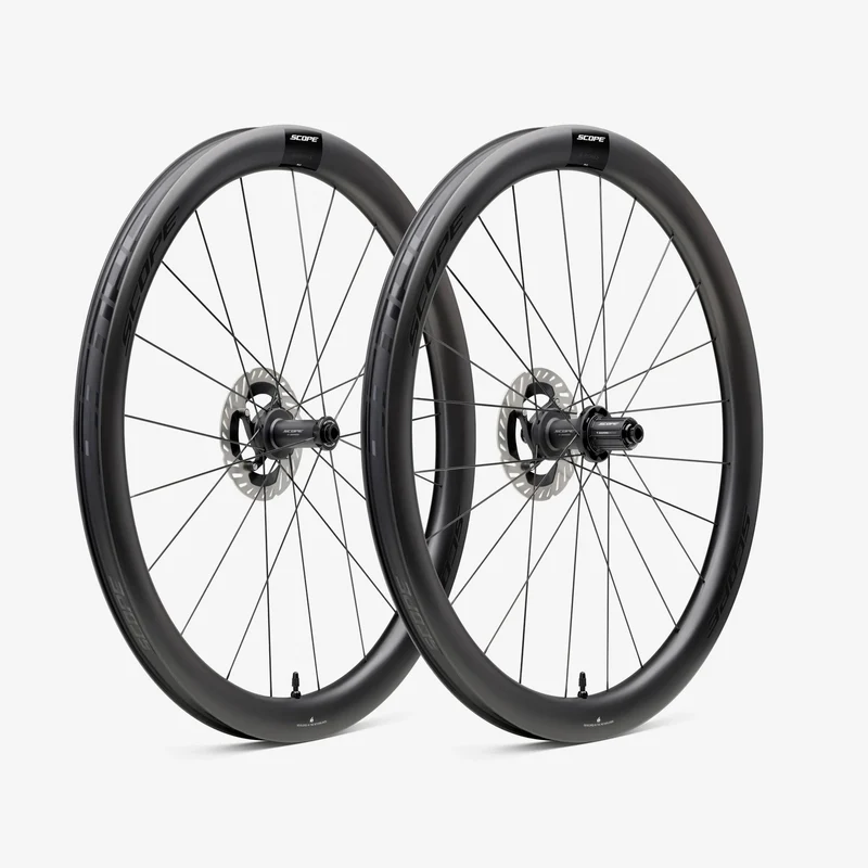 Coppia di Ruote SCOPE R4.G Tubeless Ready (Centerlock) Nera Shimano HG