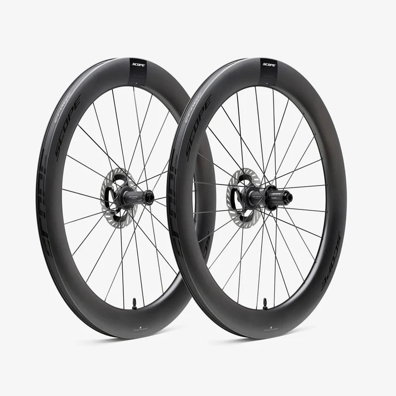 Coppia di Ruote SCOPE Race R6 Tubeless Ready (Centerlock) Nera Shimano HG