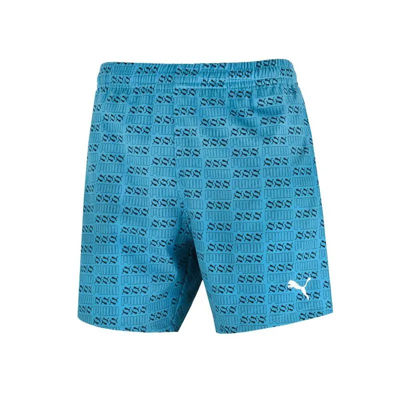 Short de Baño Puma Logo Print Talle: XL - Color: Azul