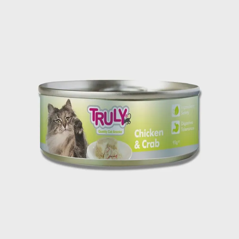 Truly Lata Para Gatos Sabor Frango e Caranguejo - 95g
