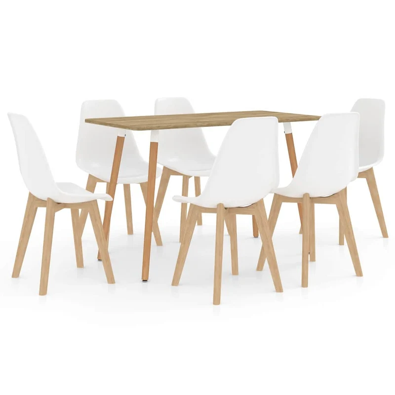 7-osainen ruokailuryhmä valkoinen