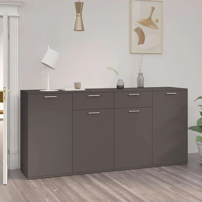 Senkki harmaa 160x36x75 cm lastulevy