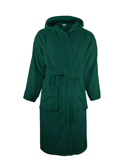 Bathrobe Hooded Dark Green / L/XL