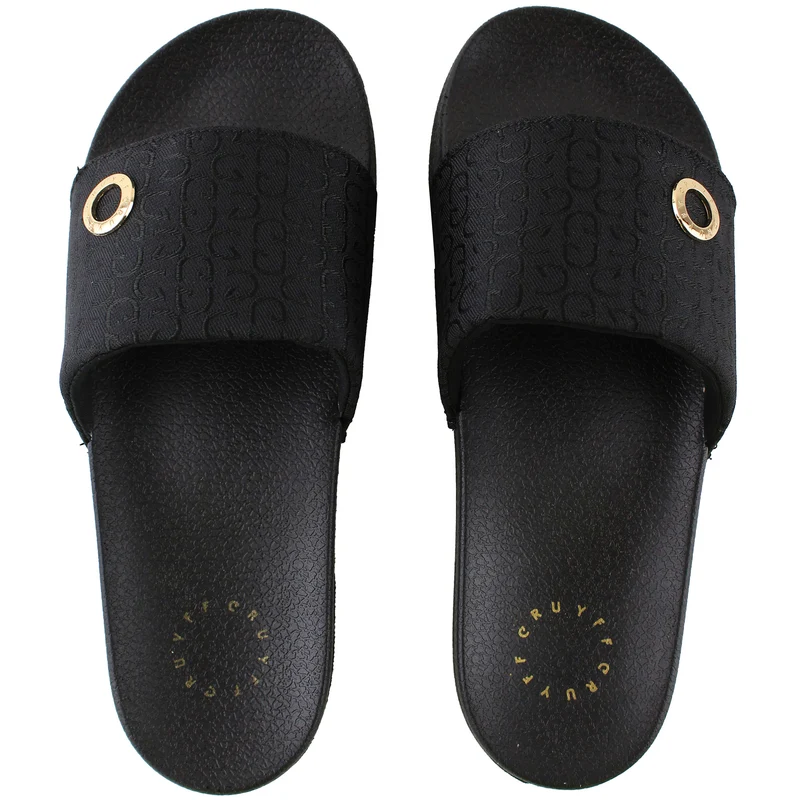 Cruyff Aqua Copa Lux Womens Black Sliders 4