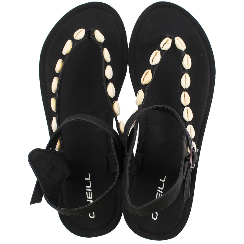O'Neill Batida Shell Womens Black Sandals 7/8