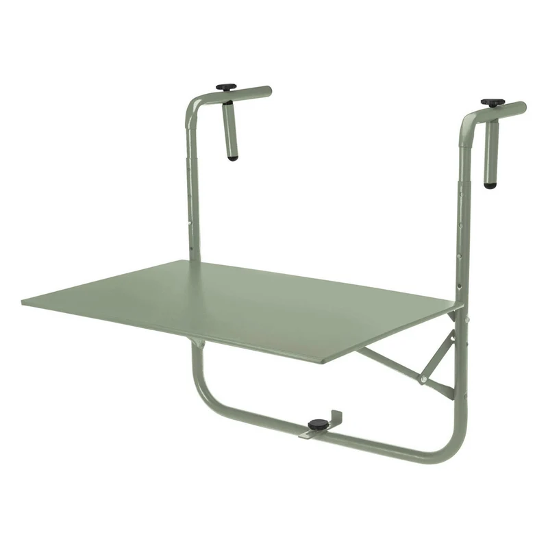 Tavolino pieghevole da balcone in acciaio verniciato 60 x 45 cm Verde