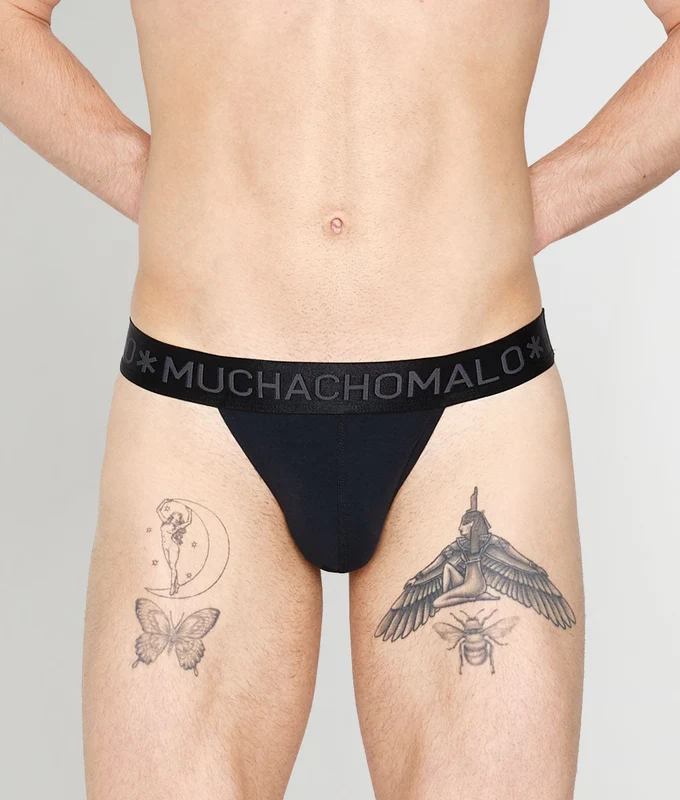 Muchachomalo Dalmatian Solid Thong Anthracite / Small