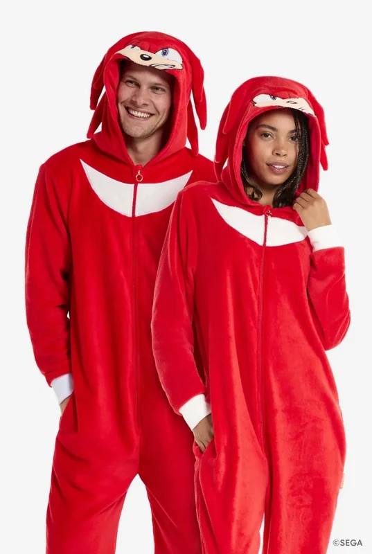 Sonic the Hedgehog Knuckles Strampler, Unisex, rot S