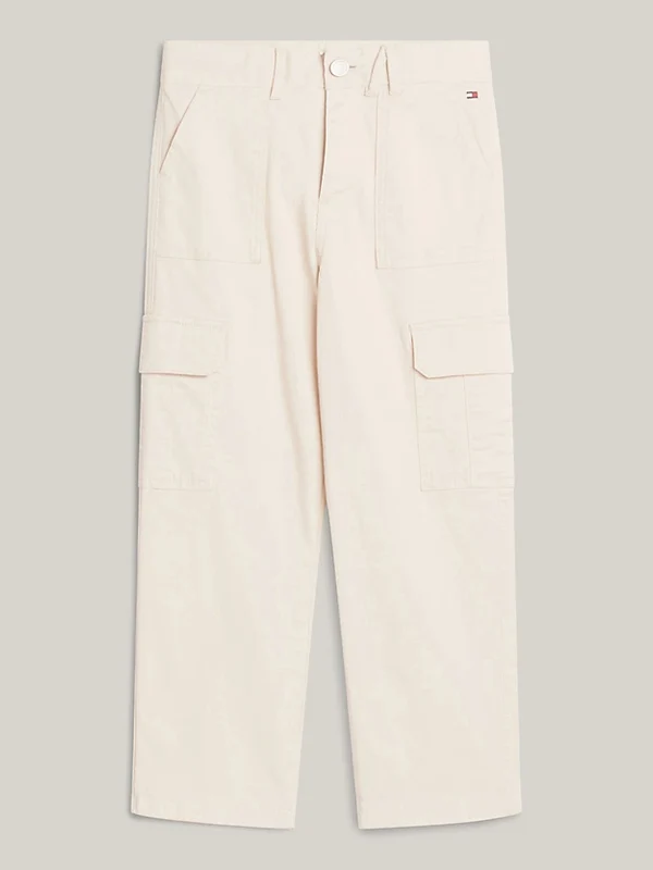 Tommy Hilfiger - Girls Wide Leg Cargo Pants Beige / 4