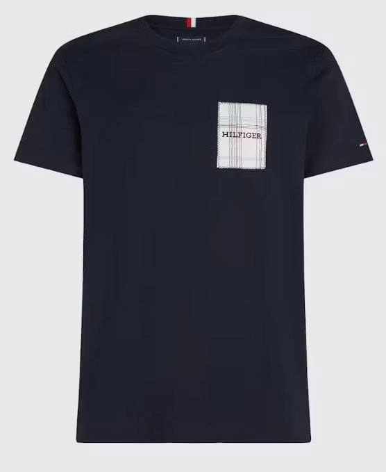 Tommy Hilfiger Mens Monotype Woven Label Tee Desert Sky / L