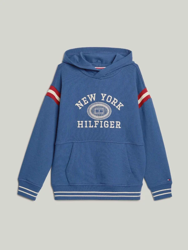 Tommy Hilfiger - Boys - Monotype Logo Embroidery Hoody Aegean Blue / 4