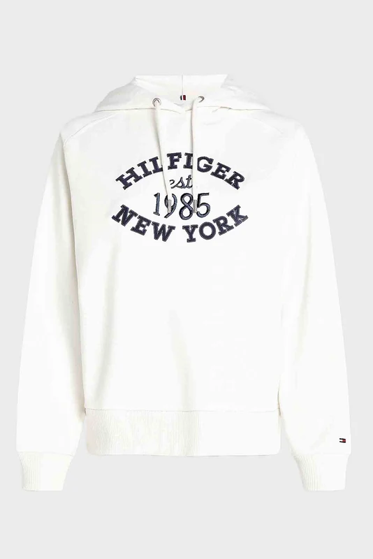 Tommy Hilfiger - Women's Modern Regular Varsity Hoodie Off White / M