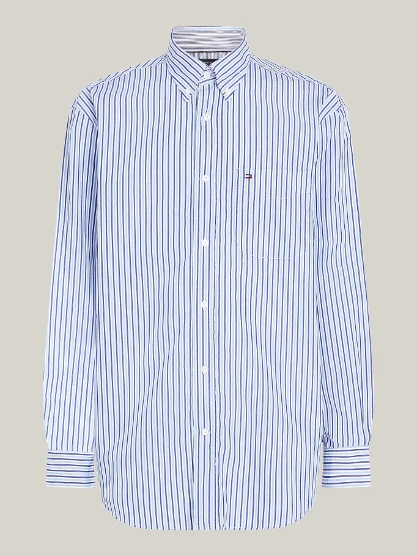 Tommy Hilfiger - Two Tone Stripe Regular Fit Shirt Blue / White / XL