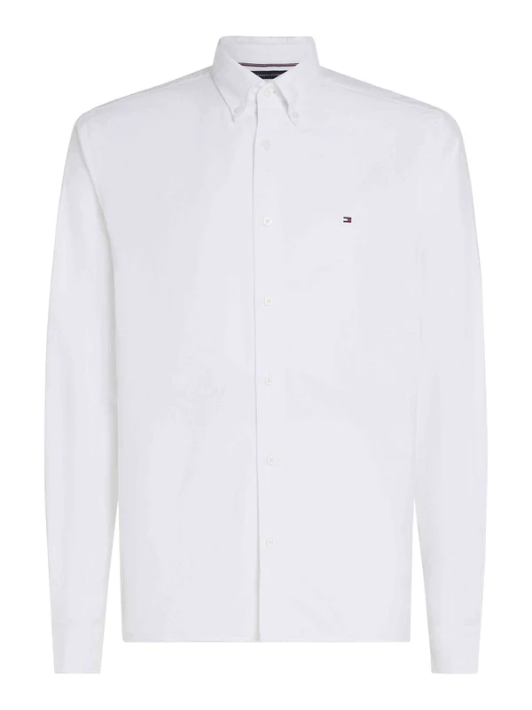 Tommy Hilfiger - Men's Heritage Regular Fit Oxford Shirt Optical White / XS