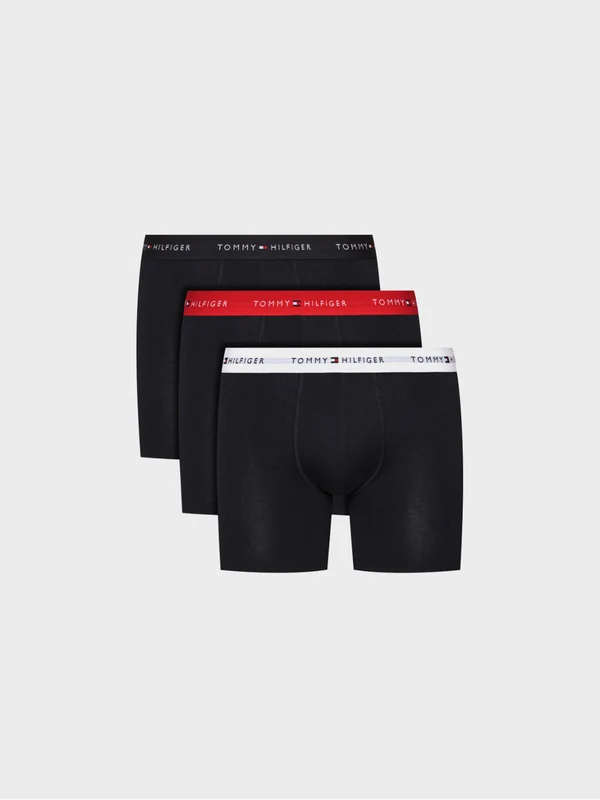 Tommy Hilfiger - Men's Three Pack Boxer Briefs White/Red/Navy / XXL