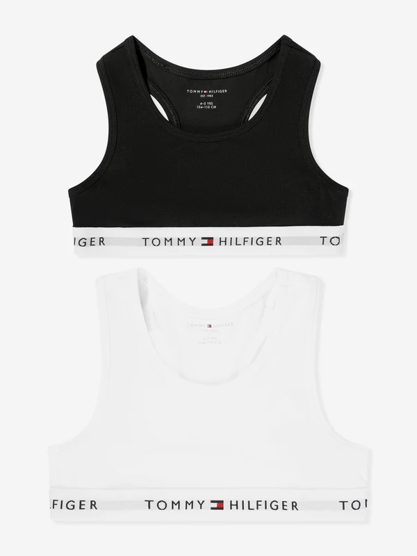 Tommy Hilfiger Girls 2 Pack Bralette Set in Multicolour Multicoloured / 14 - 16 Yrs