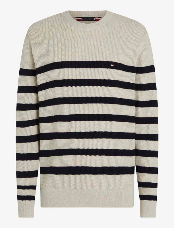 Tommy Hilfiger - Men's Structure Crew Neck Jumper Multi Color / M