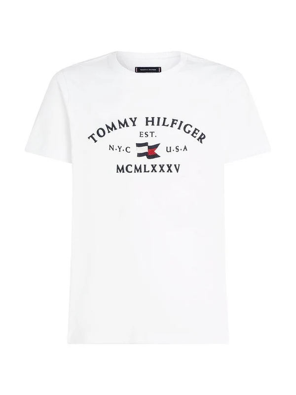 Tommy Hilfiger - Logo Embroidery T-Shirt White / XXL