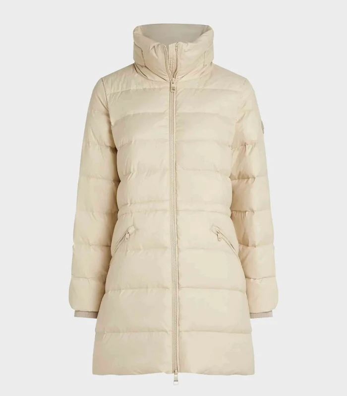 Tommy Hilfiger - Women's Down Relaxed Funnel Neck Coat Beige / L