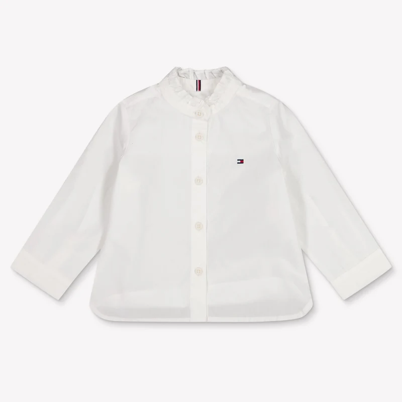Tommy Hilfiger Baby Meisjes Blouse In Wit 92 - 24 Maanden