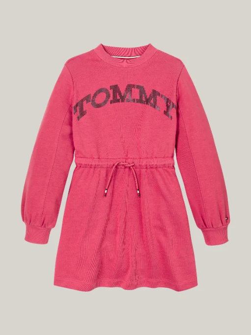 Tommy Hilfiger - Girls Varsity Logo Relaxed Sweatshirt Dress Light Pink / 4