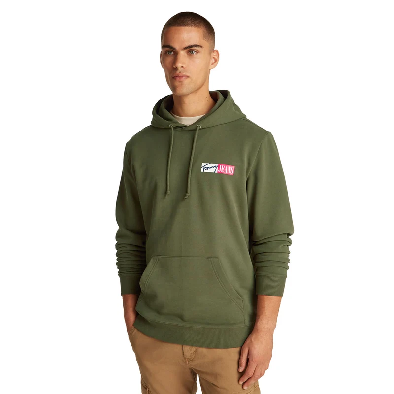 Felpa Uomo Tommy Jeans Logo Verde S