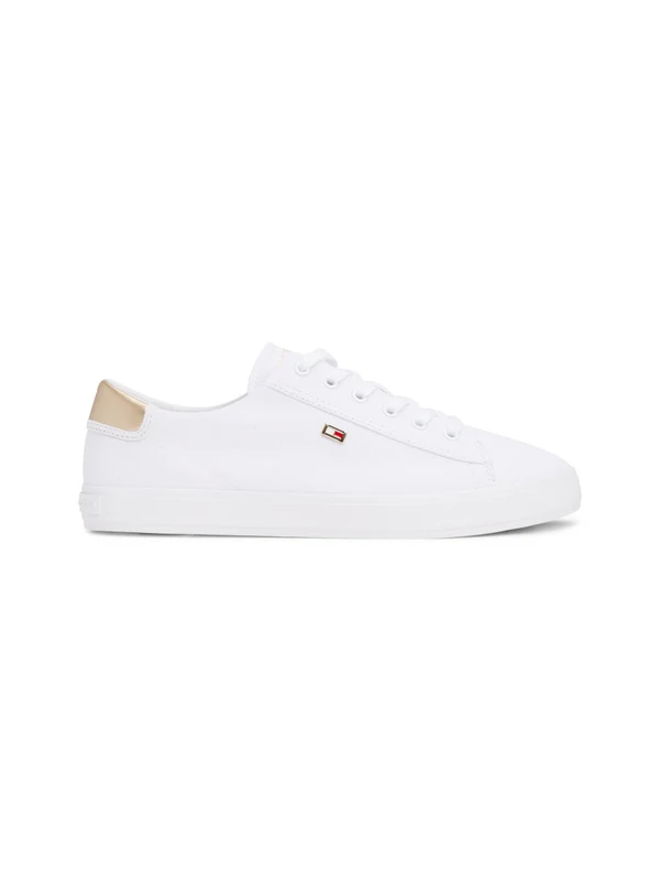 Tommy Hilfiger - Women's Canvas Lace Up Sneakers White / 41