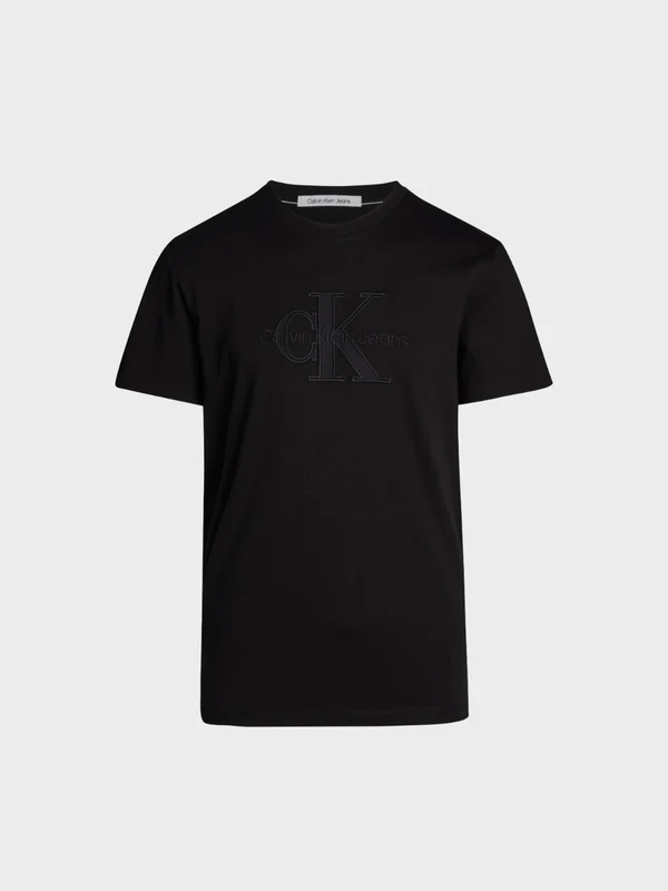 Calvin Klein Jeans - Men's Embossed Monogram Logo Crewneck T-Shirt Black / S