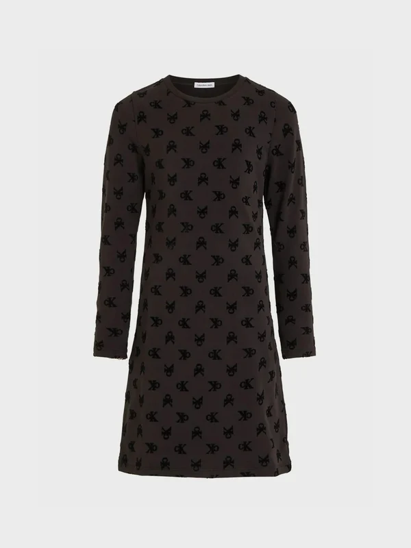 Calvin Klein Jeans - Girls' Monogram Logo Dress Black / 4