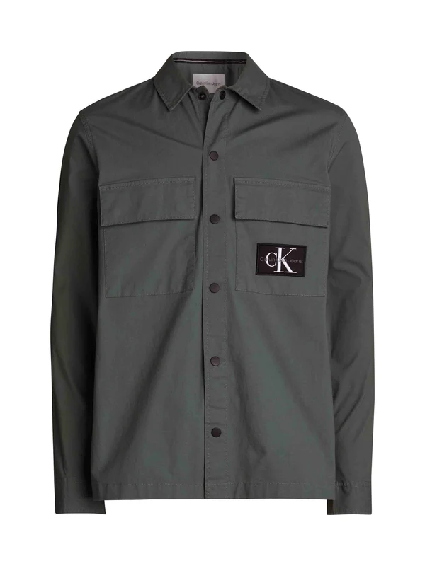 Calvin Klein Jeans - Men's Relaxed Utility Shirt Jacket Dark Grey / xxxl