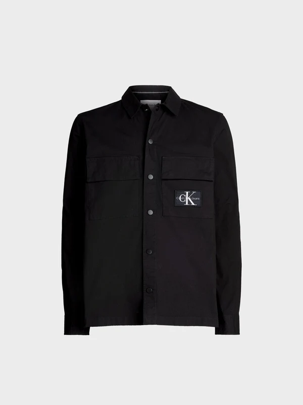 Calvin Klein Jeans - Men's Relaxed Utility Shirt Jacket Black / L