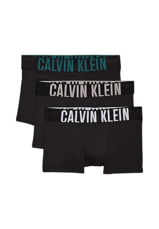 Calvin Klein - Men's Pack Of 3 Trunks White/Green/Grey / L