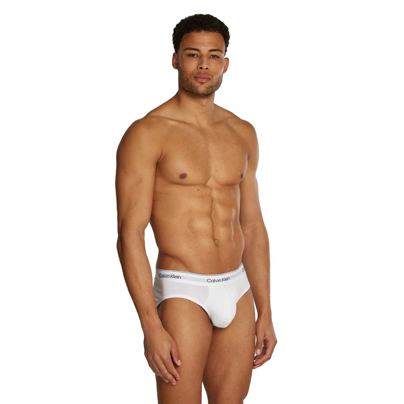 Slip Uomo Calvin Klein Modern Cotton 3 Pack Bianco Grigio S