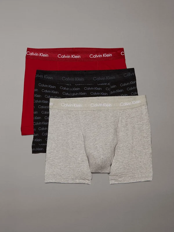 Calvin Klein HOLIDAY COTTON STRETCH Mens 3 Pack Trunks Multicoloured Small