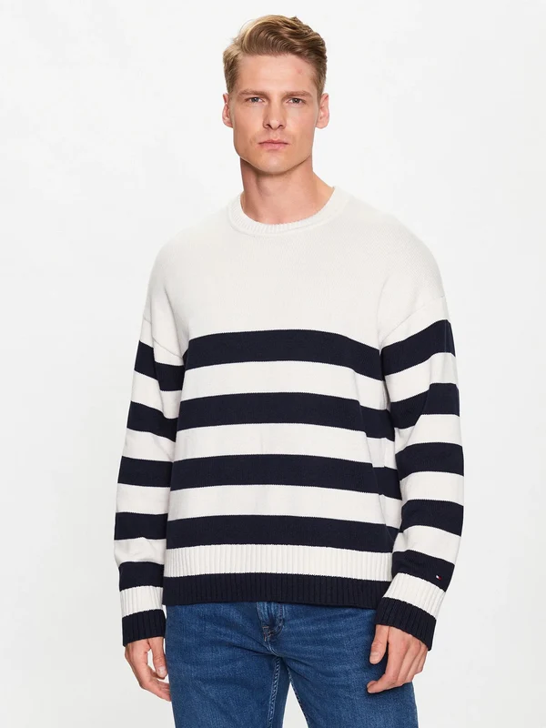 Tommy Hilfiger - Oversized Breton Stripe Jumper Multi Color / S