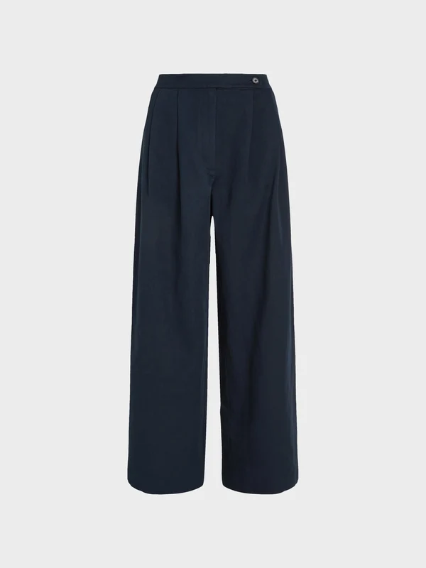 Tommy Hilfiger - Women's Wide Leg Blend Pant Relaxed Fit Desert Sky / 36