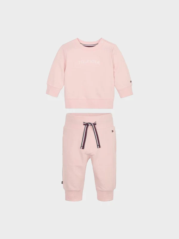 Tommy Hilfiger - Girls' Baby Curved Monotype Set Light Pink / 80