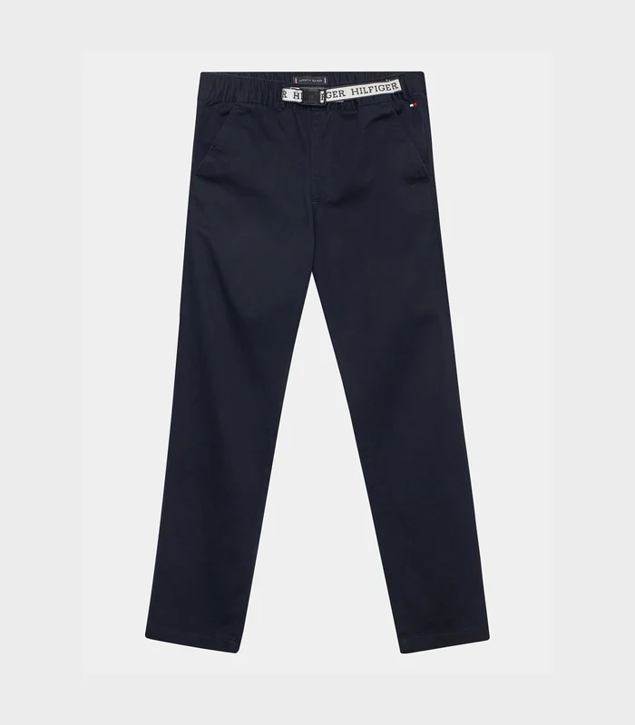 Tommy Hilfiger - Boys' Junior Logo Patch Twill Chinos Desert Sky / 6