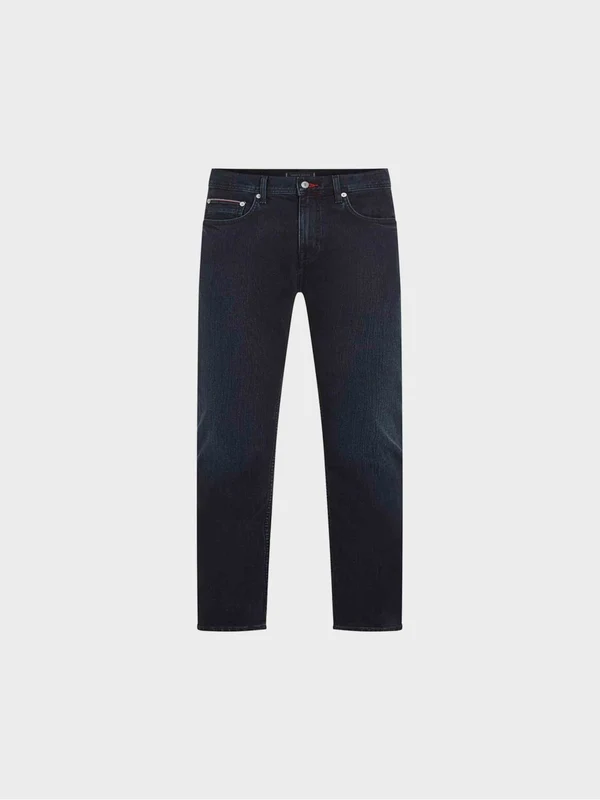 Tommy Hilfiger - Men's Denton Fitted Straight Jeans Denim Blue Black / 40