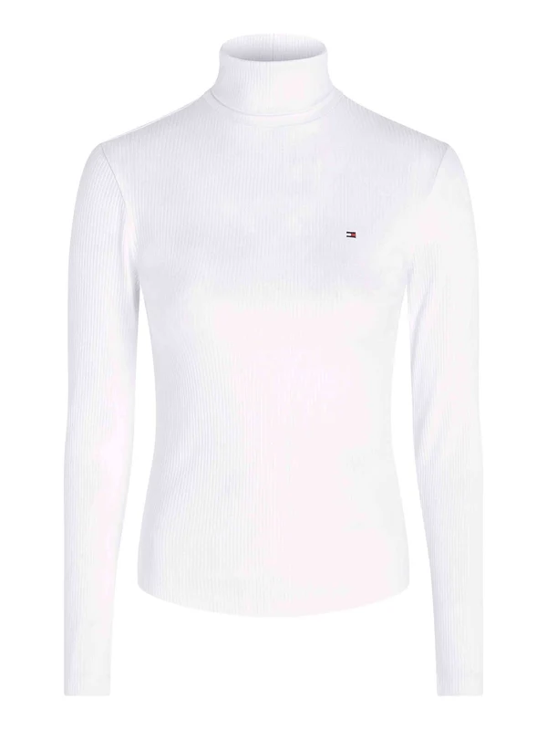 Tommy Hilfiger - Women's Slim Fit Roll Neck Top Off White / XS